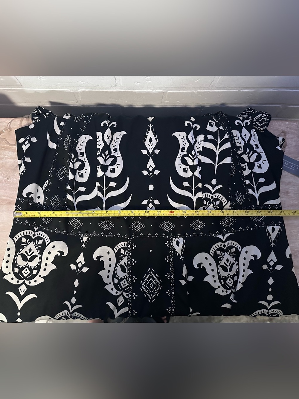 Lane Bryant Black & White Mock Neck Floral Paisley Midi Dress NWT - Size 18 - Picture 11 of 13